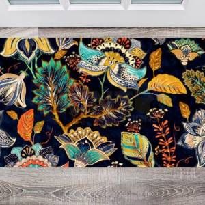 Bohemian Folk Art Ethnic Paisley Design #17 Floor Sticker