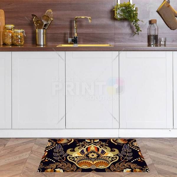 Bohemian Folk Art Ethnic Paisley Design #18 Floor Sticker
