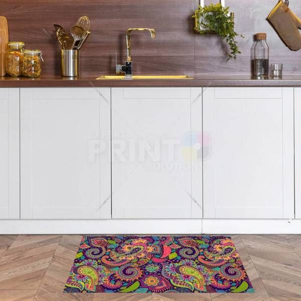 Bohemian Folk Art Ethnic Paisley Design #19 Floor Sticker