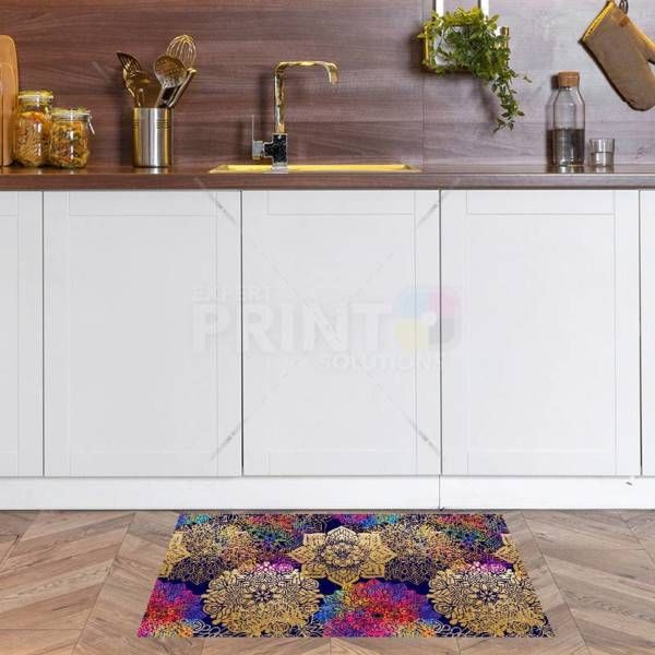 Bohemian Folk Art Ethnic Mandala Design #4 Floor Sticker