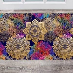 Bohemian Folk Art Ethnic Mandala Design #4 Floor Sticker