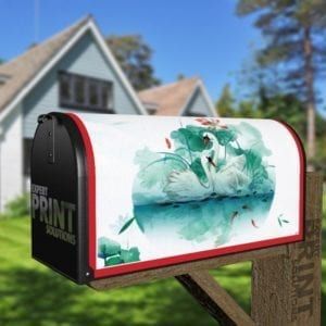 Beautiful Swan Couple Decorative Curbside Farm Mailbox Cover