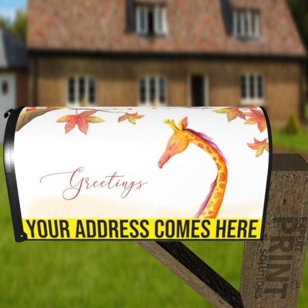 Giraffe Greetings Decorative Curbside Farm Mailbox Cover