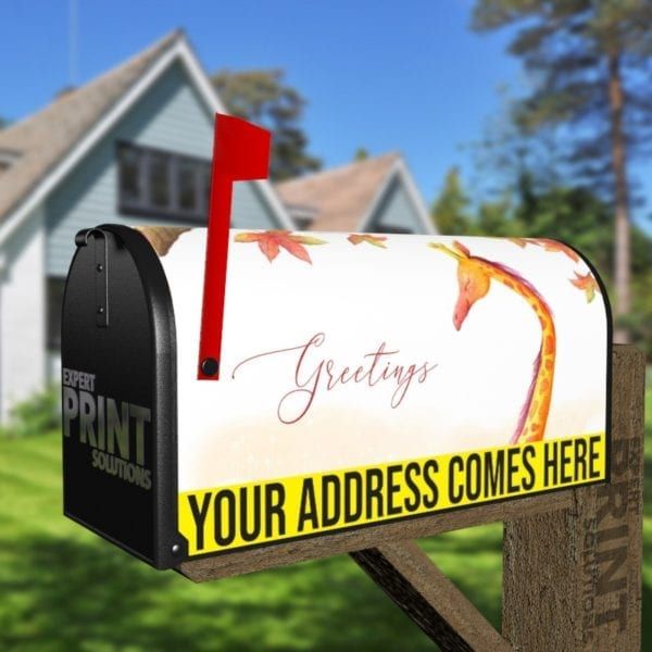 Giraffe Greetings Decorative Curbside Farm Mailbox Cover