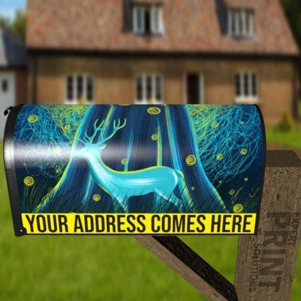 Magical Forest Night Decorative Curbside Farm Mailbox Cover