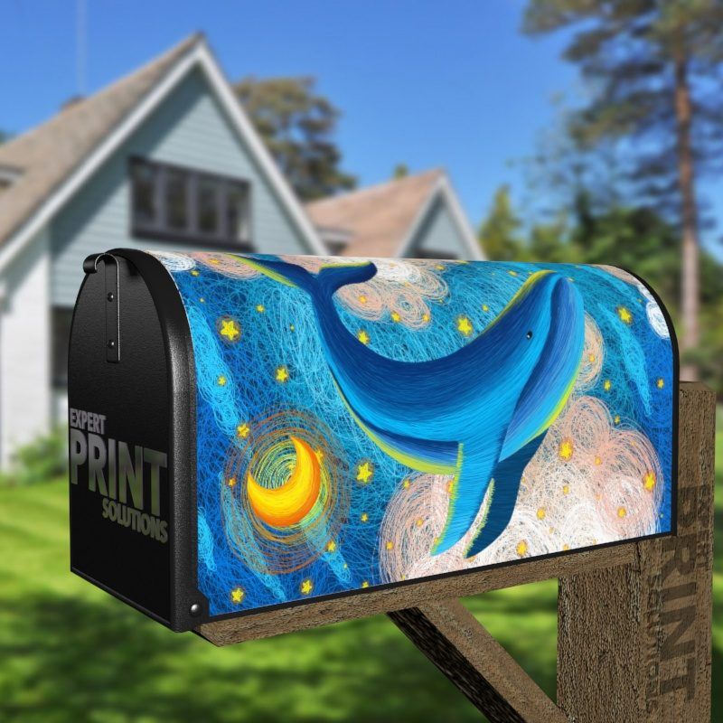 Fairytale Whales #6 Decorative Curbside Farm Mailbox Cover