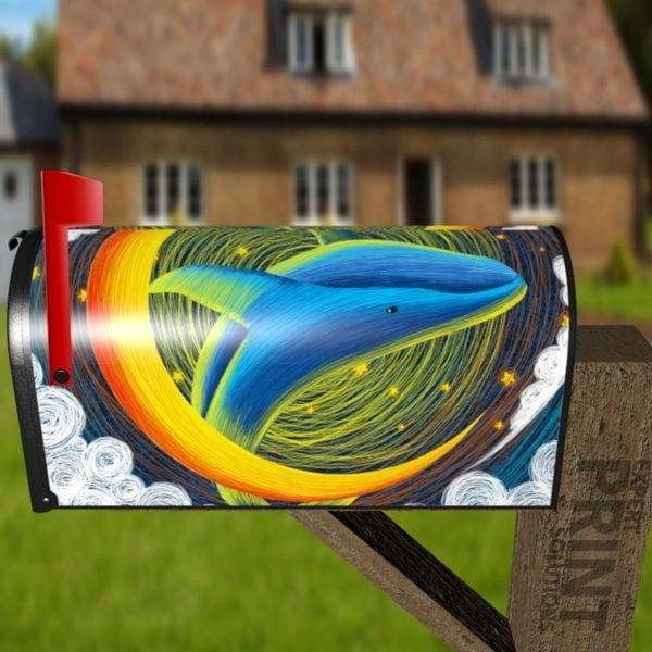 Fairytale Whales #2 Decorative Curbside Farm Mailbox Cover