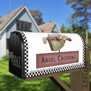 Primitive Country Garden Angel #5 - Angel Crossing Decorative Curbside Farm Mailbox Cover