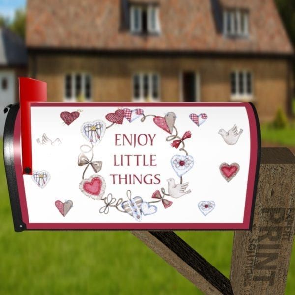 Cute Country Patchwork Design #2 - Enjoy Little Things Decorative Curbside Farm Mailbox Cover