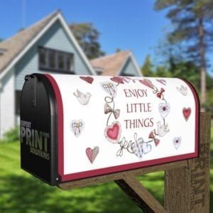Cute Country Patchwork Design #2 - Enjoy Little Things Decorative Curbside Farm Mailbox Cover