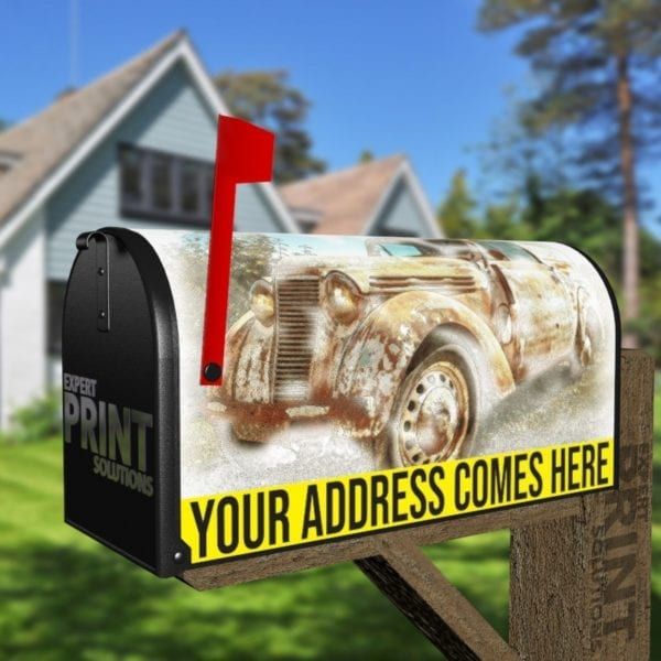 Beautiful Old Car #1 Decorative Curbside Farm Mailbox Cover