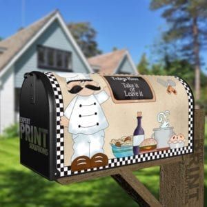 Cute Italian Chef - Today's Menu - Take it or Leave it Decorative Curbside Farm Mailbox Cover