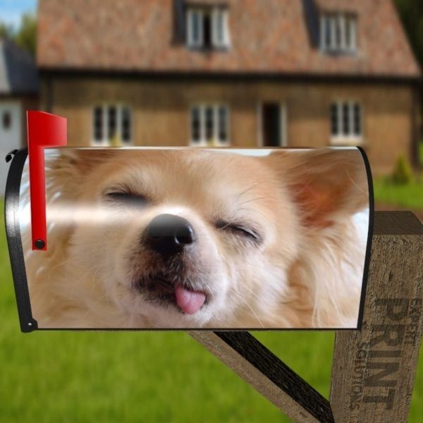 Puppy Tongue Out #1 Decorative Curbside Farm Mailbox Cover
