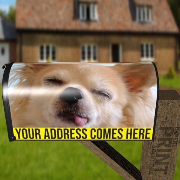 Puppy Tongue Out #1 Decorative Curbside Farm Mailbox Cover