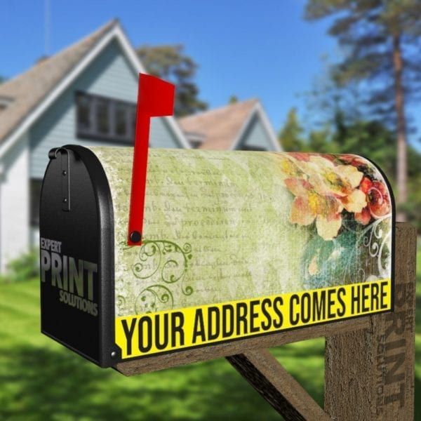 Shabby Chic Garden #5 Decorative Curbside Farm Mailbox Cover