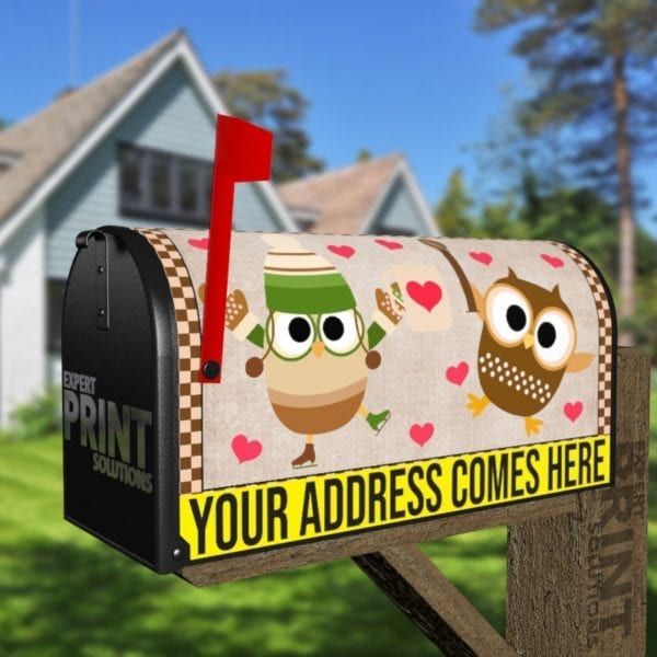 Coffee Lover Owl #11 - I Heart Coffee Decorative Curbside Farm Mailbox Cover