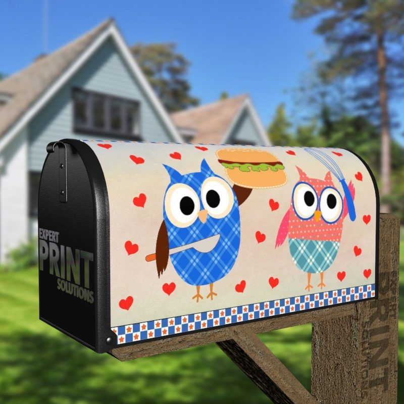 Cooking Owl #9 Decorative Curbside Farm Mailbox Cover