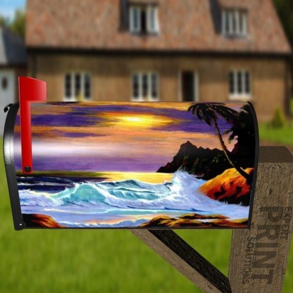 Tropical Wind Decorative Curbside Farm Mailbox Cover