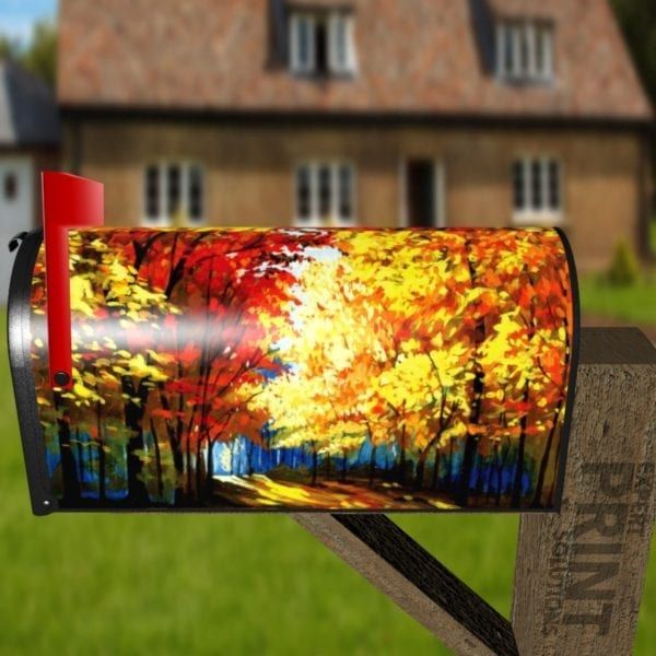 Colors of Fall Decorative Curbside Farm Mailbox Cover