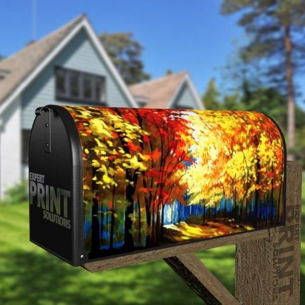 Colors of Fall Decorative Curbside Farm Mailbox Cover