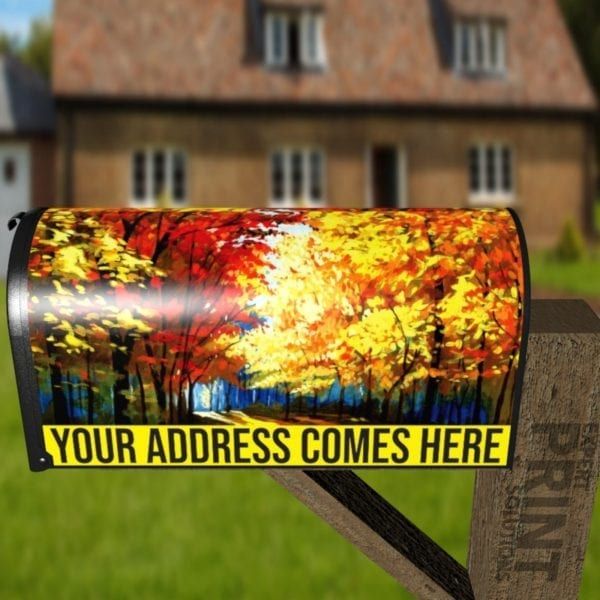 Colors of Fall Decorative Curbside Farm Mailbox Cover