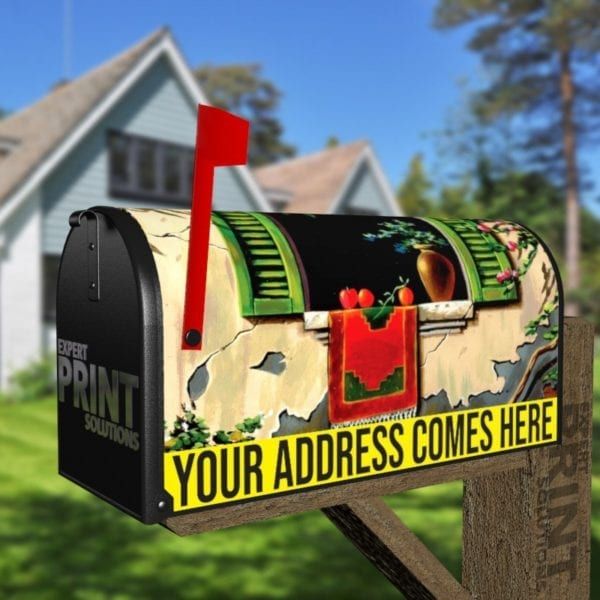 Mediterranean Fiesta #2 Decorative Curbside Farm Mailbox Cover