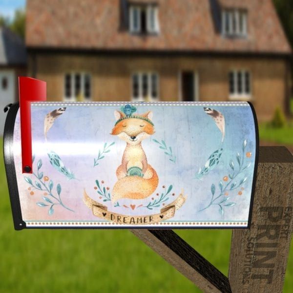 Cute Ethnic Fox - Dreamer Decorative Curbside Farm Mailbox Cover