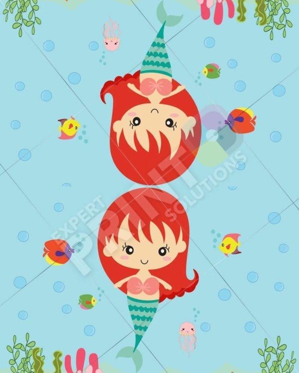 Little Redhead Mermaid Decorative Curbside Farm Mailbox Cover