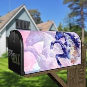 Beautiful Watercolor Style Horse Decorative Curbside Farm Mailbox Cover