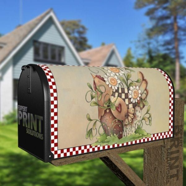 Prim Country Chicken Decorative Curbside Farm Mailbox Cover