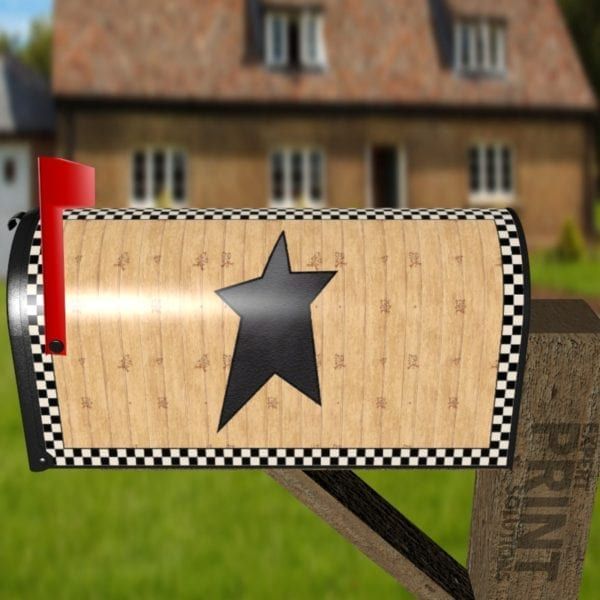 Primitive Star Decorative Curbside Farm Mailbox Cover