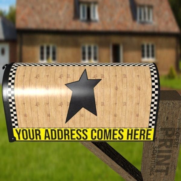 Primitive Star Decorative Curbside Farm Mailbox Cover