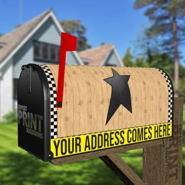 Primitive Star Decorative Curbside Farm Mailbox Cover