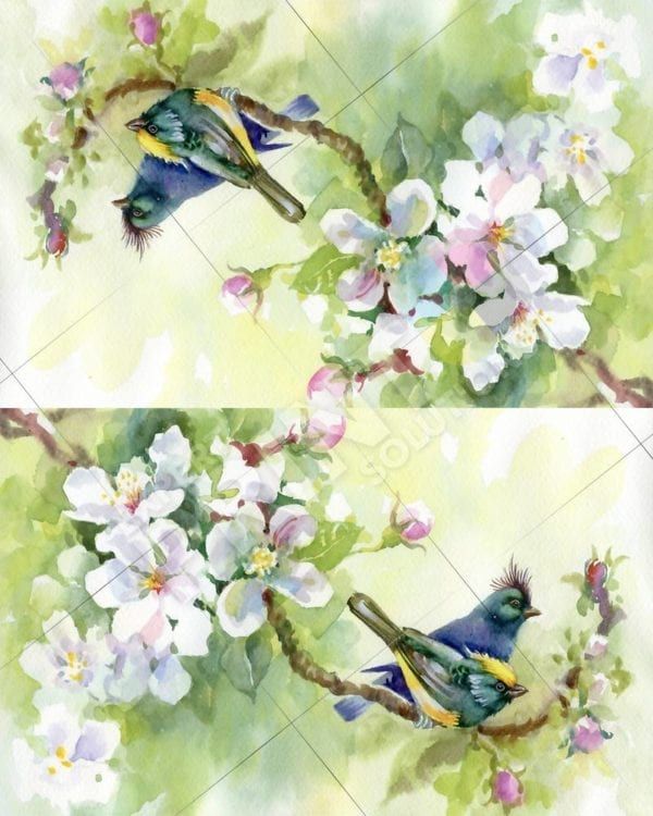 Cute Little Spring Bird Couple Decorative Curbside Farm Mailbox Cover