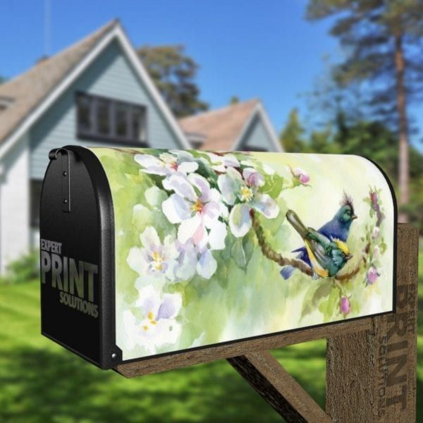 Cute Little Spring Bird Couple Decorative Curbside Farm Mailbox Cover