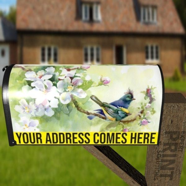 Cute Little Spring Bird Couple Decorative Curbside Farm Mailbox Cover