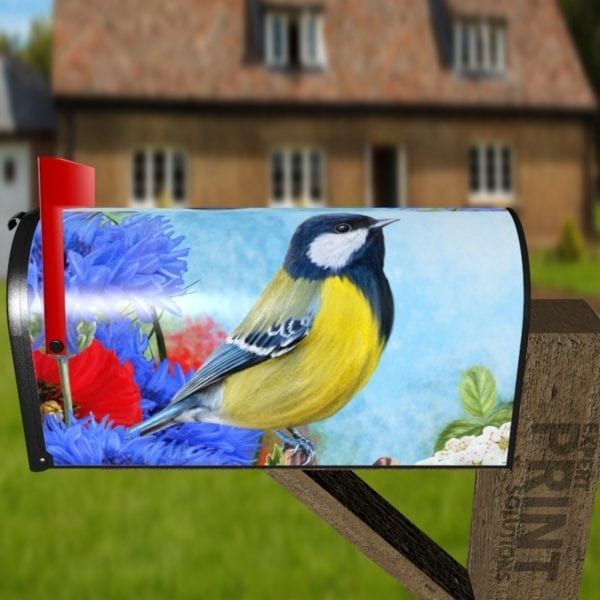 Little Bird on the Fence Decorative Curbside Farm Mailbox Cover