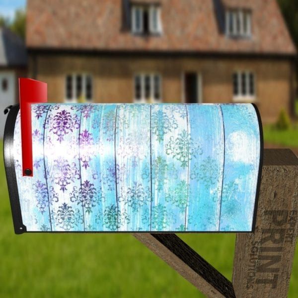Bohemian Wood Flower Design Decorative Curbside Farm Mailbox Cover