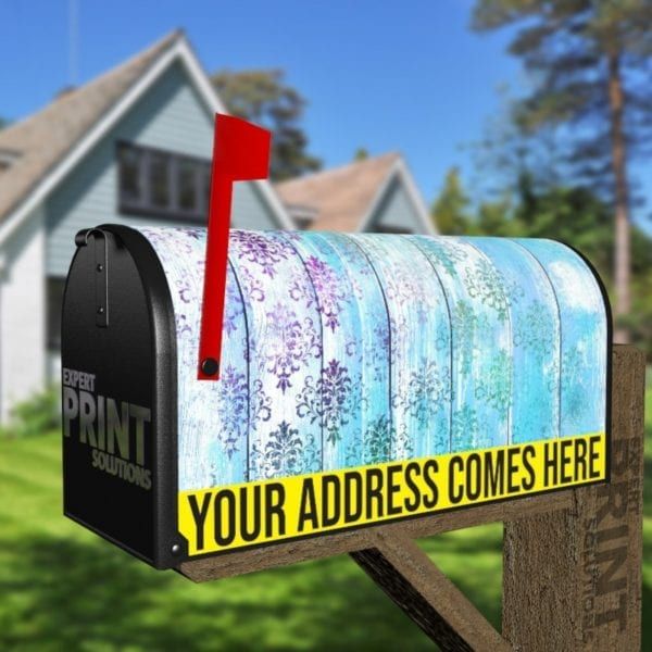 Bohemian Wood Flower Design Decorative Curbside Farm Mailbox Cover