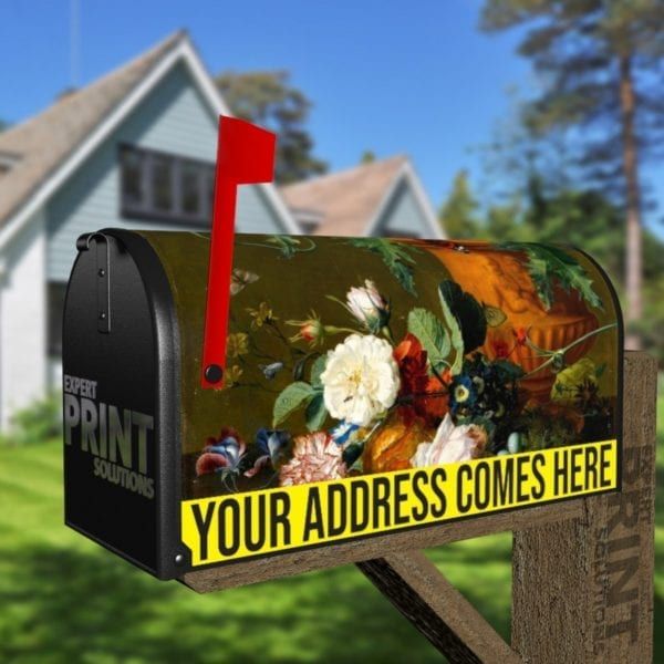 Still Life with Butterfly Decorative Curbside Farm Mailbox Cover