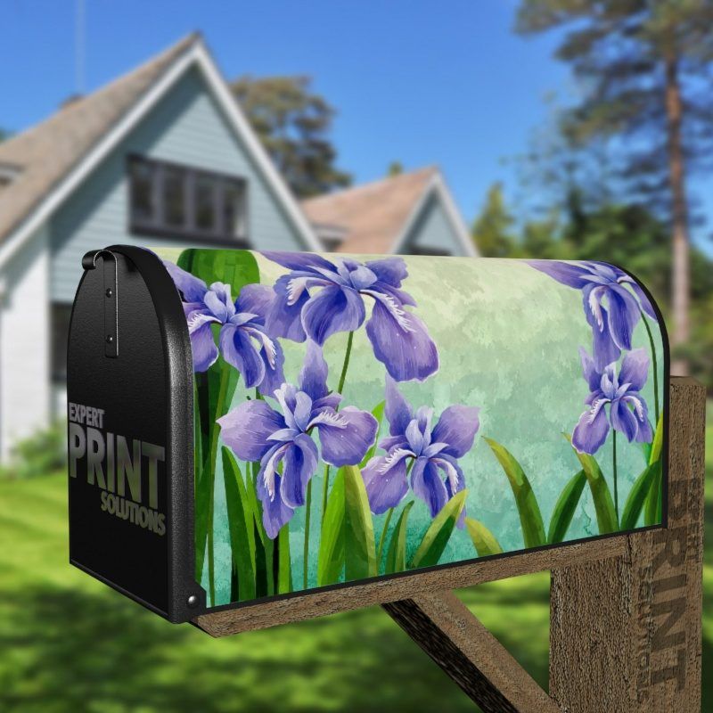 Purple Lilies Decorative Curbside Farm Mailbox Cover