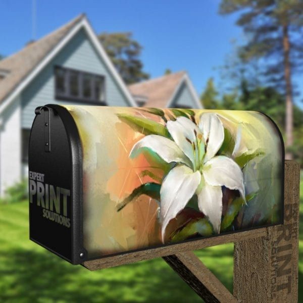 Delicate Lily Decorative Curbside Farm Mailbox Cover