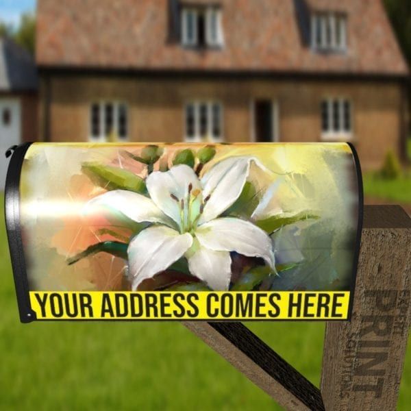 Delicate Lily Decorative Curbside Farm Mailbox Cover