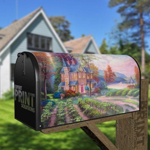 Beautiful Church Beside the River Decorative Curbside Farm Mailbox Cover