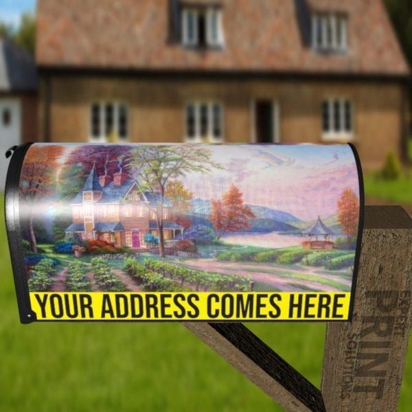 Beautiful Church Beside the River Decorative Curbside Farm Mailbox Cover