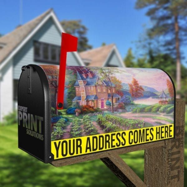 Beautiful Church Beside the River Decorative Curbside Farm Mailbox Cover