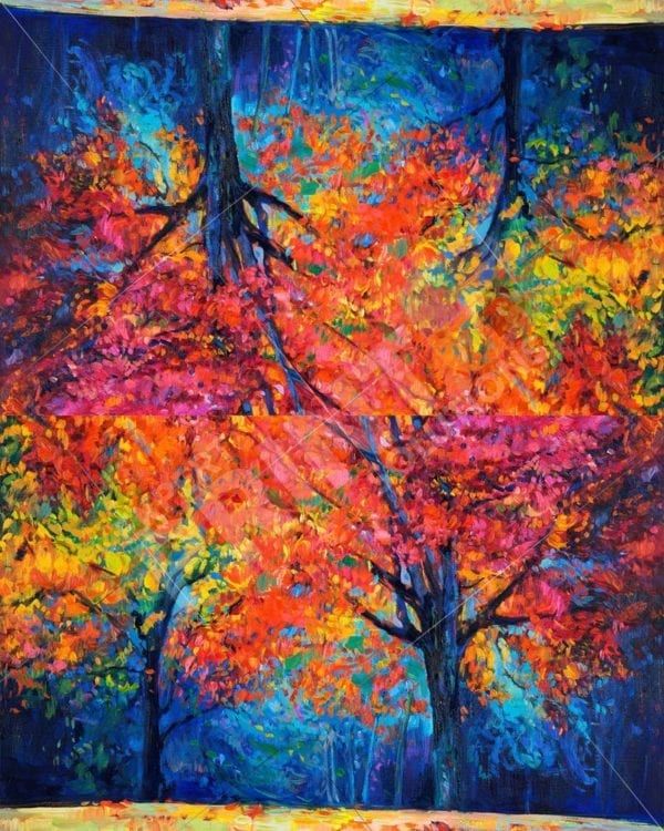 The Vibrating Colors of October Decorative Curbside Farm Mailbox Cover
