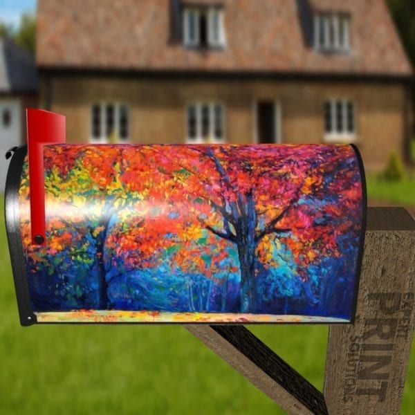 The Vibrating Colors of October Decorative Curbside Farm Mailbox Cover
