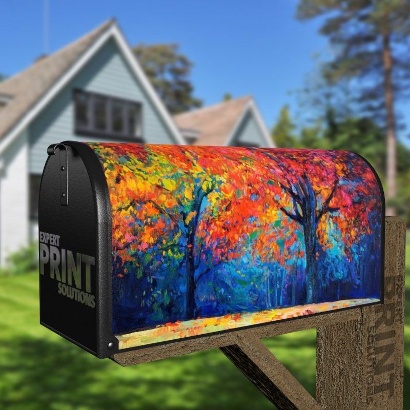 The Vibrating Colors of October Decorative Curbside Farm Mailbox Cover