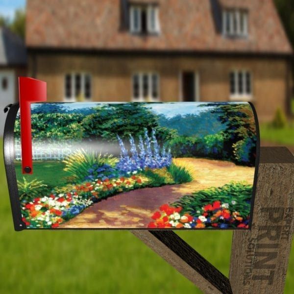 Garden Flower Path Decorative Curbside Farm Mailbox Cover